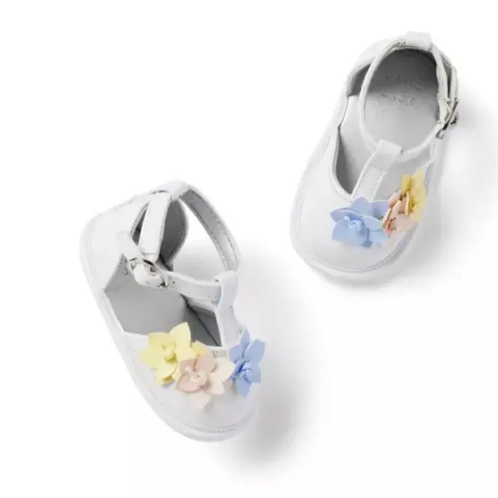 Janie and Jack 100049344 Baby flower t-strap sandal NWT size 12-18 m